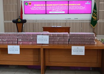 SPK Fiktif Pada Dinkes, Kejaksaan Negeri Cibadak Eksekusi Barang Bukti Uang Rp 25 M