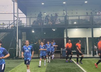 Gelorakan Pemilu Damai Mahasiswa Nusaputra Berdiskusi Bersama Polres Sukabumi Kota di Lapang Mini Soccer