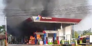 SPBU di Jalur Lingsel Sukabumi Kebakaran, 1 Angkot Ludes