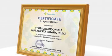 Otsuka Group Raih Penghargaan Inisiatif Program “Free TBC At Workplaces” Dari Kemenkes RI
