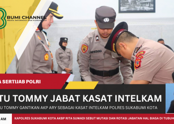 Iptu Tommy Ganhani Resmi Menjabat Kasat Intelkam Polres Sukabumi Kota