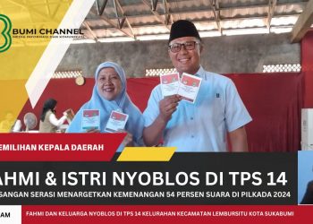 Fahmi dan Keluarga Nyoblos di TPS 14 Kecamatan Lembursitu