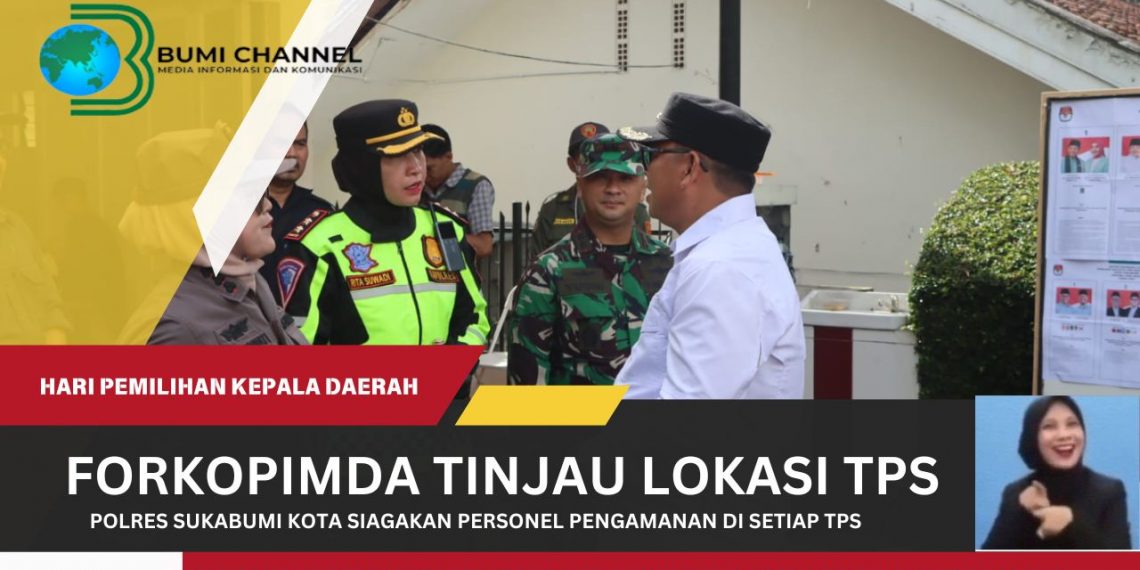 Dengan Konvoi Kendaraan Bermotor Forkopimda Tinjau Proses Pemungutan Suara di TPS