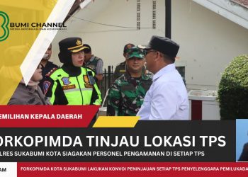 Dengan Konvoi Kendaraan Bermotor Forkopimda Tinjau Proses Pemungutan Suara di TPS