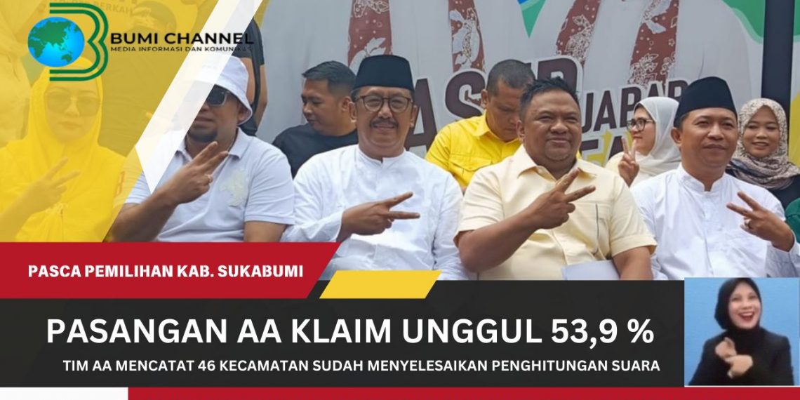 Pasangan AA Klaim Raih 53,9 Persen Suara Pilkada Kabupaten Sukabumi
