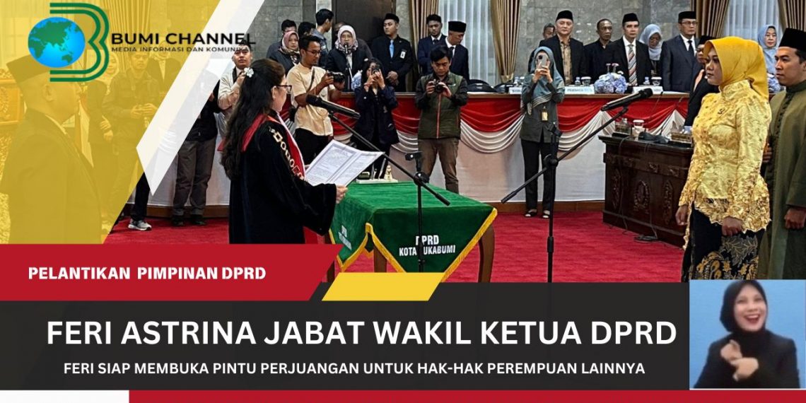 Feri Sri Astrina Dilantik Menjadi Wakil Ketua DPRD Kota Sukabumi