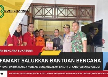 Alfamart Berikan Bantuan Untuk Warga Korban Bencana Alam di Sukabumi