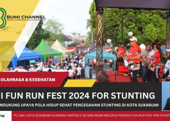 Pj. Wali Kota Sukabumi Lepas Pesrta Fun Run Fest 2024 for Stunting