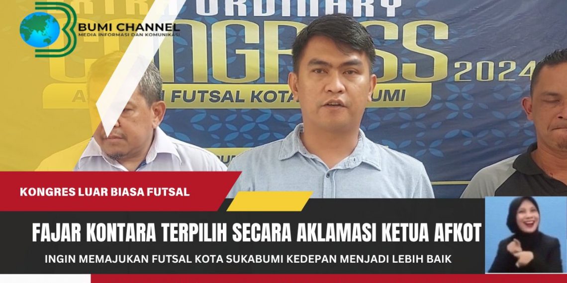 Terpilih Aklamasi, Fajar Kontara Nakhodai Asosiasi Futsal Kota Sukabumi 2024-2028