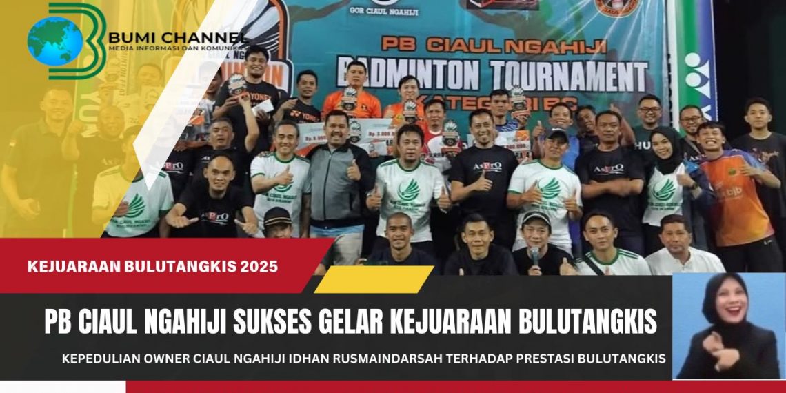 Awali Tahun 2025 PB Ciaul Ngahiji Sukabumi Sukses Gelar Turnamen Bulutangkis Terbuka Kelompok BC