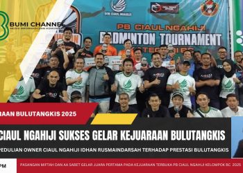 Awali Tahun 2025 PB Ciaul Ngahiji Sukabumi Sukses Gelar Turnamen Bulutangkis Terbuka Kelompok BC