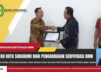 Kantor Pertanahan Kota Sukabumi Raih Penghargaan Sertifikasi BMN Tanah Dari KPKNL Bogor
