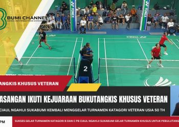 PB Ciaul Ngahiji Sukabumi Gelar Turnamen Khusus Untuk Pebulutangkis Veteran
