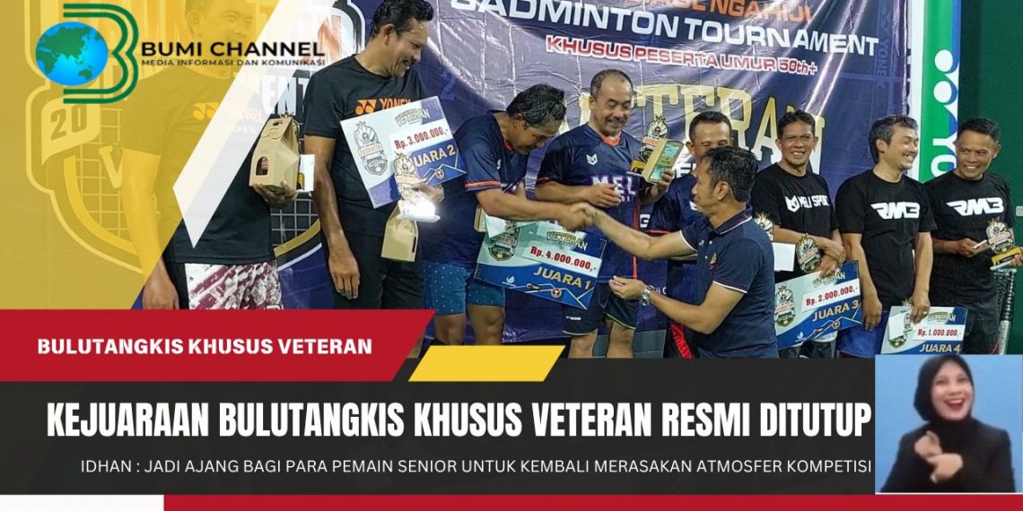 Owner Ciaul Ngahiji Resmi Tutup Kejuaraan Bulutangkis Ganda Veteran Series 2025