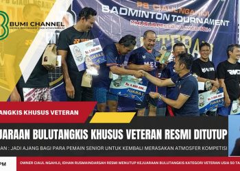 Owner Ciaul Ngahiji Resmi Tutup Kejuaraan Bulutangkis Ganda Veteran Series 2025