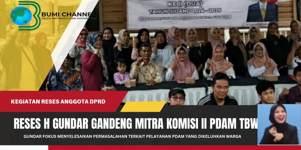 Reses H. Gundar Gandeng Mitra Kerja Komisi II PDAM TBW Dengarkan Keluhan Warga