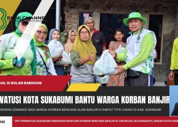 Perwatusi Kota Sukabumi Berikan Bantuan Sembako Bagi Warga Terdampak Banjir di Simpenan dan Palabuanratu