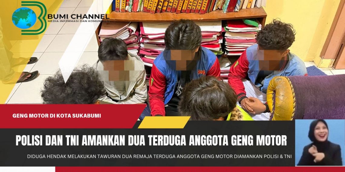 Cegah Aksi Tawuran, Polisi dan TNI di Sukabumi Amankan 2 Terduga Geng Motor