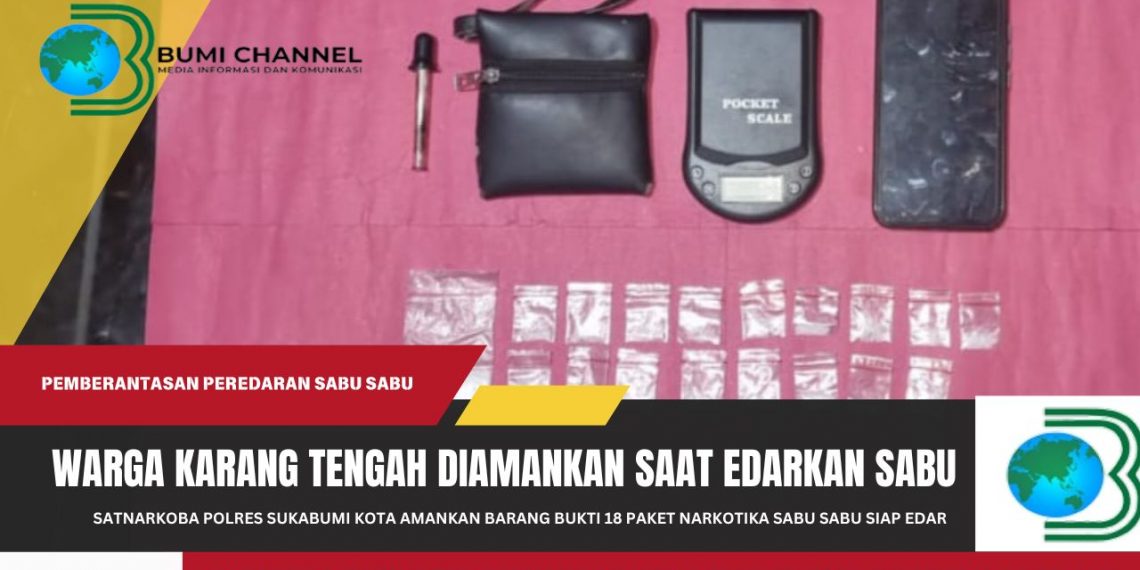Sat Narkoba Polres Sukabumi Kota Amankan Pemuda Pengedar Sabu-sabu