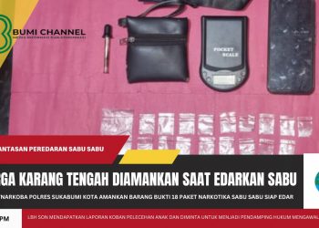 Sat Narkoba Polres Sukabumi Kota Amankan Pemuda Pengedar Sabu-sabu