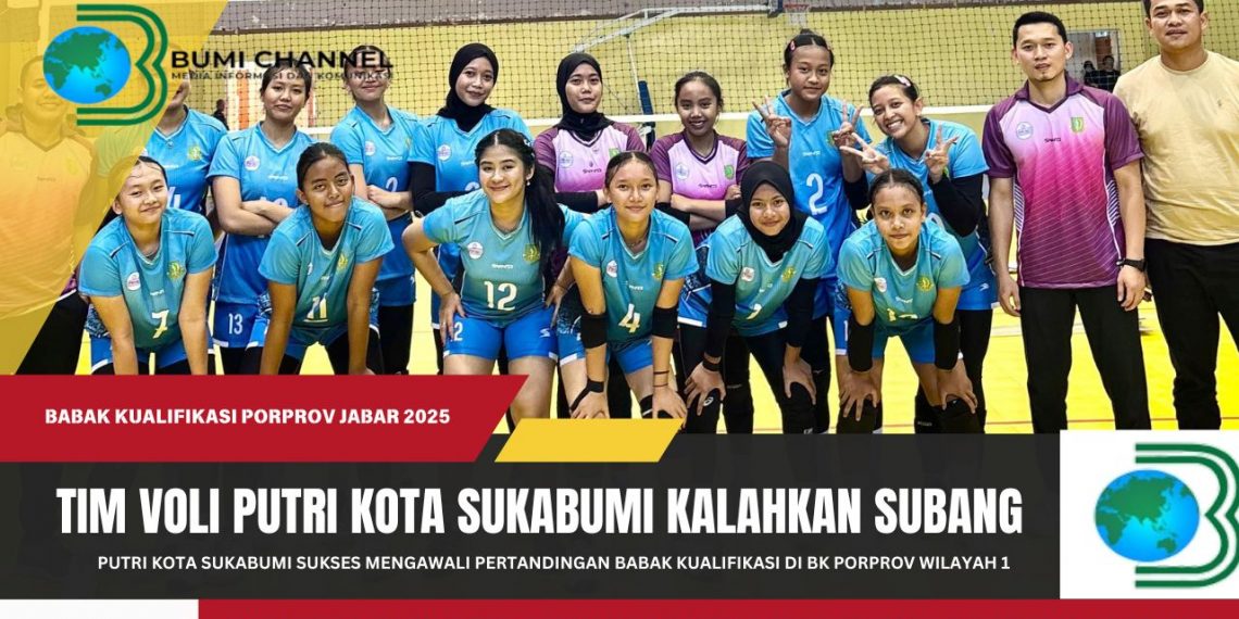 Tim Voli Putri Kota Sukabumi Kalahkan Kabupaten Subang di BK Porprov Wilayah 1