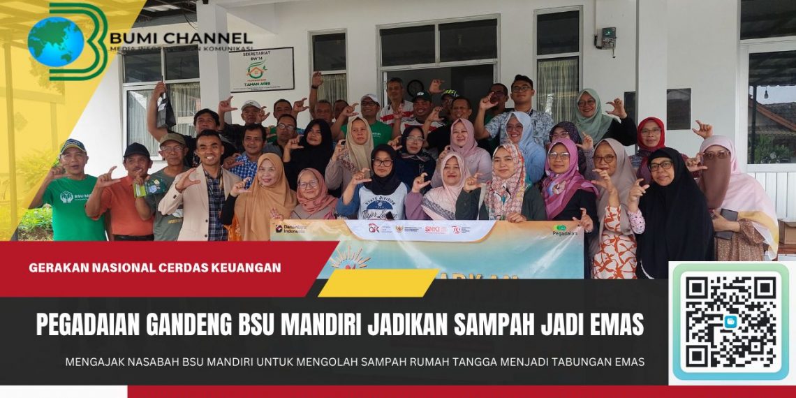 Pegadaian Sukabumi Gandeng Nasabah BSU Mandiri Pilah Sampah Menjadi Emas