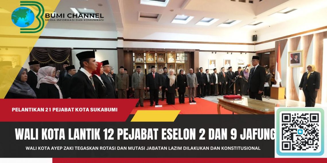 Wali Kota Lantik 12 Pejabat Eselon II dan Sembilan Pejabat Fungsional