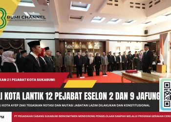 Wali Kota Lantik 12 Pejabat Eselon II dan Sembilan Pejabat Fungsional