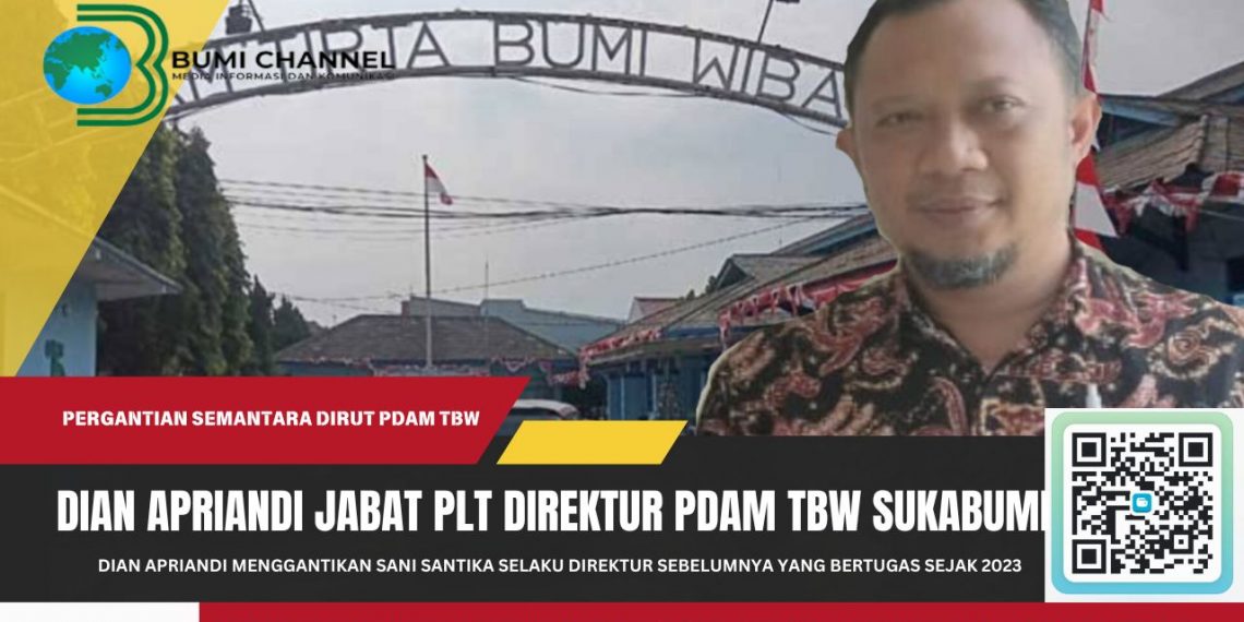 Dian Apriandi Jabat Plt Dirut PDAM TBW  Kota Sukabumi
