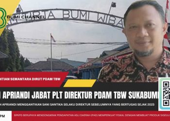 Dian Apriandi Jabat Plt Dirut PDAM TBW  Kota Sukabumi