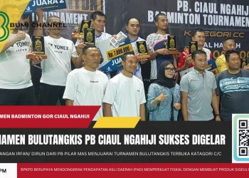 Turnamen Bulutangkis Dalam Rangka HUT GOR Ciaul Ngahiji 1 Sukses Digelar