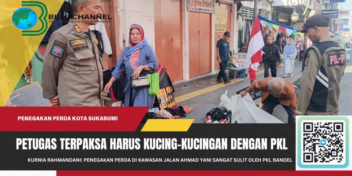 Banyak PKL Ngeyel, Petugas Satpol PP Terpaksa Harus Kucing-kucingan Dalam Tegakan Perda