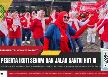 250 Warga di Kecamatan Warudoyong Antusias Ikuti Jalan Santai dan Senam Sehat