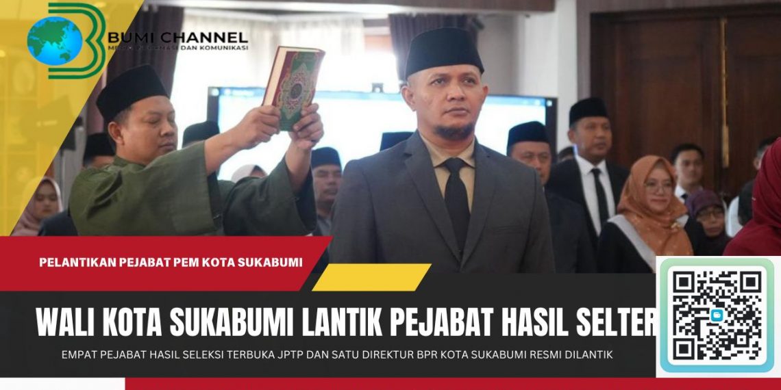 Empat Pejabat Hasil Seleksi Terbuka dan Direktur BPR Akhirnya Dilantik Wali Kota Sukabumi
