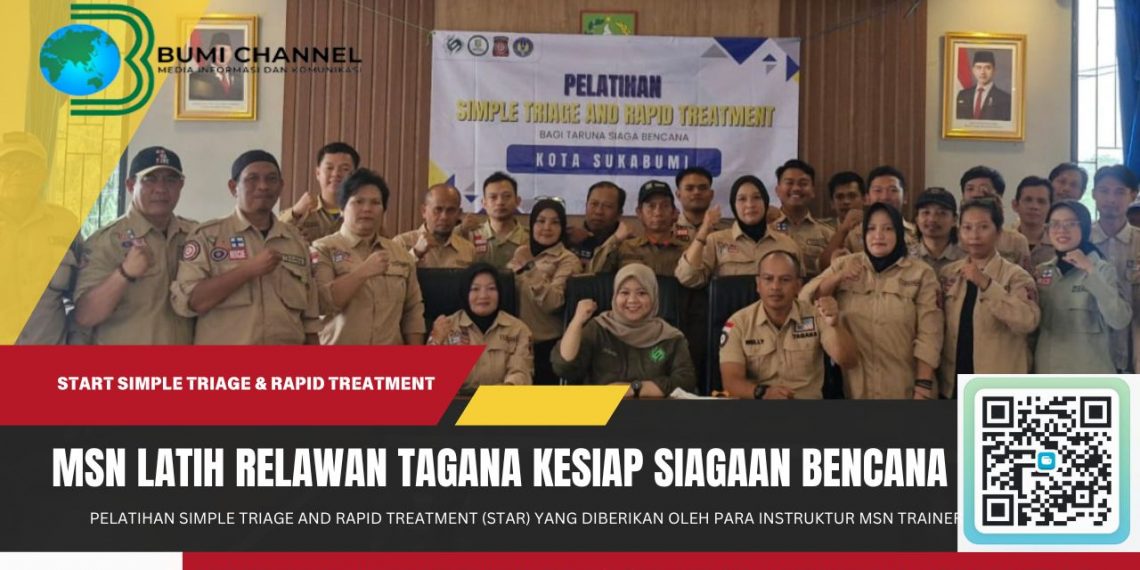 MSN Trainer Berikan Pelatihan Simple Triage and Rapid Treatment (STAR) Kepada Relawan Tagana