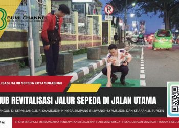 Dishub Kota Sukabumi Realisasikan Revitalisasi Jalur Sepeda di Jalan Utama Kota Sukabumi
