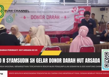 Peringati HUT ARSADA, RSUD R Syamsudin Sukabumi Gelar Donor Darah Serentak Secara Nasional