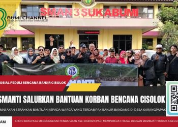 IKA SMANTI Kota Sukabumi Serahkan Bantuan untuk Korban Bencana di Karangpapak Cisolok