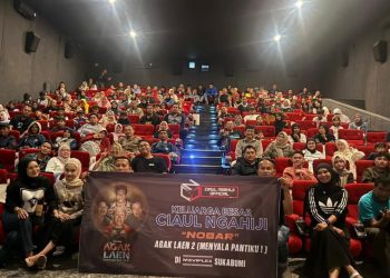Para Pemeran Film ‘Agak Laen’ Kirim Ucapan Terimakasih Usai Nobar Keluarga Besar Ciaul Ngahiji