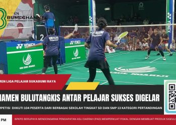 Turnamen Liga Badminton Antar Pelajar SD-SMP se Sukabumi Raya Sukses digelar