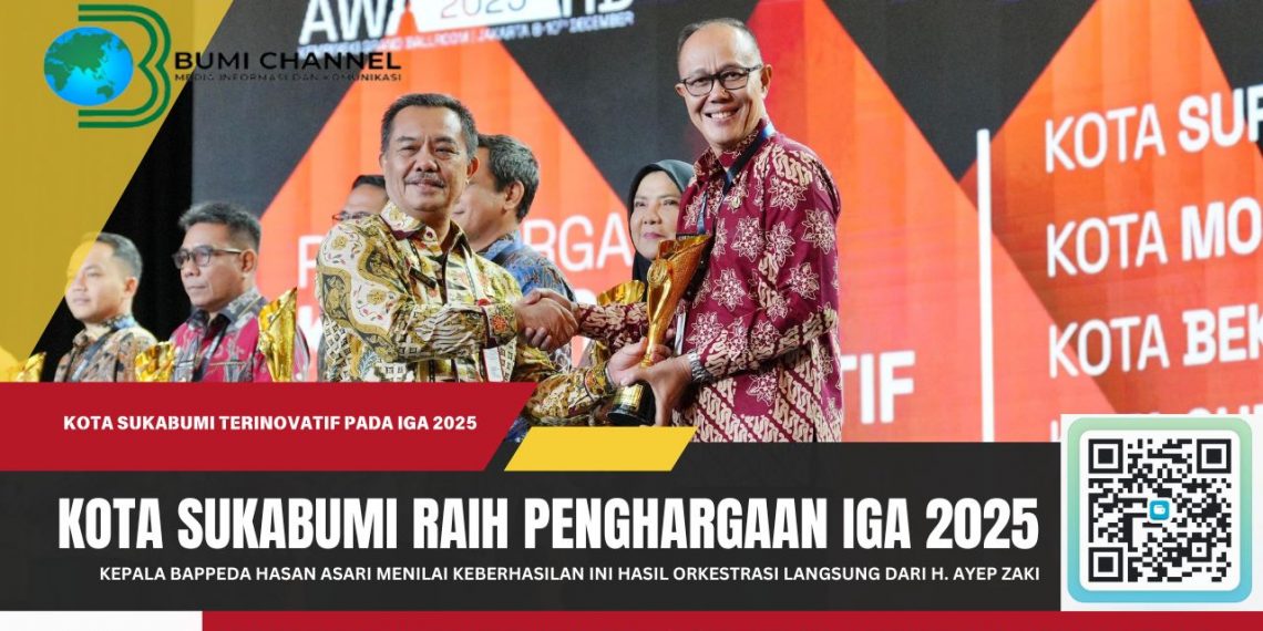 Kota Sukabumi Raih Penghargaan Kota Terinovatif pada IGA 2025 dari Kemendagri