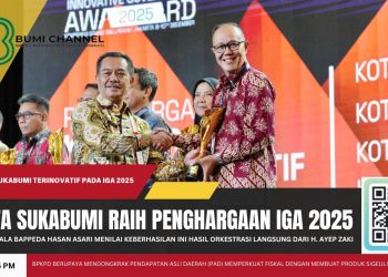 Kota Sukabumi Raih Penghargaan Kota Terinovatif pada IGA 2025 dari Kemendagri
