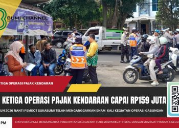 Hari Ketiga Operasi Gabungan Penegakan Pajak Kendaraan di Kota Sukabumi Hasilkan Rp159,6 Juta