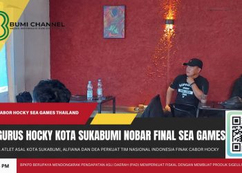 Pengurus dan Atlet Hockey Kota Sukabumi Nobar Final Hockey Indoor Indonesia vs Malaysia