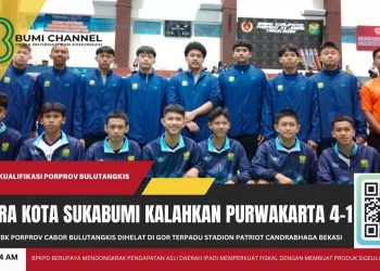 BK Porprov Jabar Cabor Bulutangkis Beregu Putra Kota Sukabumi Kalahkan Kab. Purwakarta 4-1
