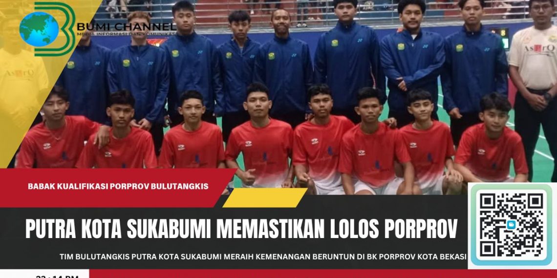 Menang Dua Kali Berturut-turut Tim Bulutangkis Putra Kota Sukabumi Pastikan Raih Tiket Porprov 2026