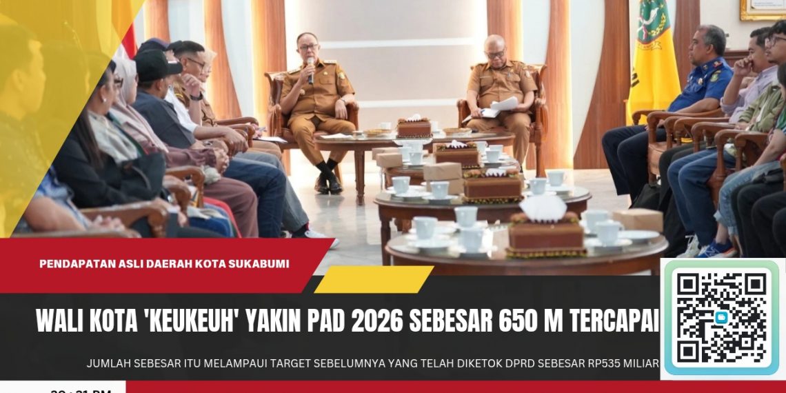 Wali Kota ‘Keukeuh, PAD Kota Sukabumi Tahun 2026 Sebesar Rp650 Milyar Bisa Tercapai