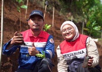 Pertamina Patra Niaga Regional JBB Perkuat Mitigasi Bencana lewat Penanaman 1.300 Pohon Saninten