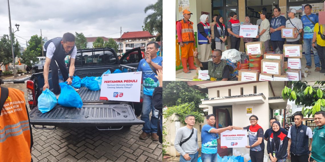 Pertamina Patra Niaga Regional JBB Salurkan Bantuan Untuk Warga Terdampak Banjir di Kelurahan Cawang