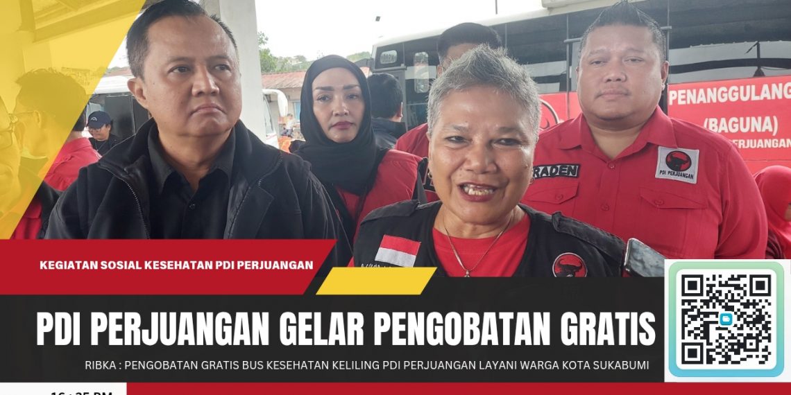 Pengobatan Gratis Bus Kesehatan Keliling PDI Perjuangan Layani Warga Kota Sukabumi